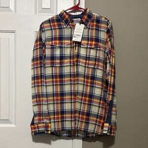 Scotch & Soda Men’s Multicolor Plaid Button Down Shirt Size Small NWT
